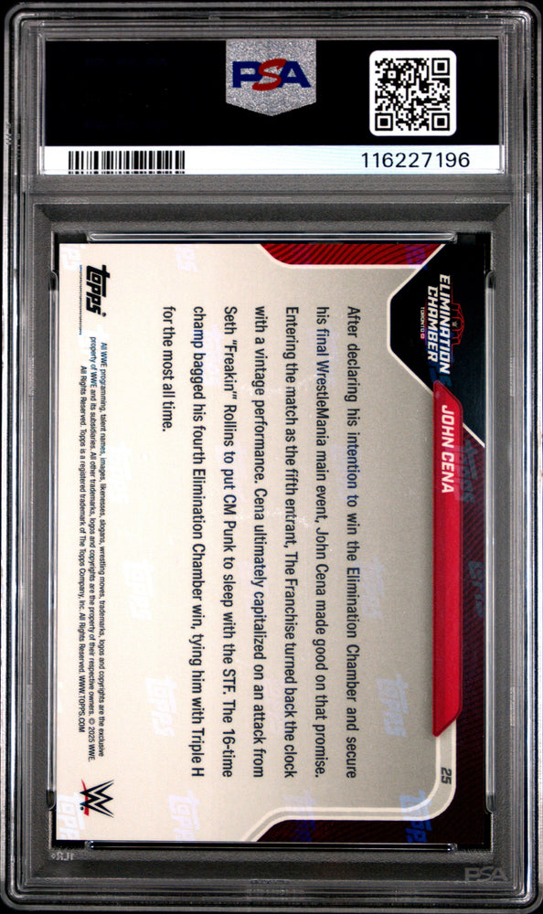 Graded 2025 Topps Now WWE John Cena #25 Wrestling Card PSA 9 Mint (ONLINE ORDER ONLY)