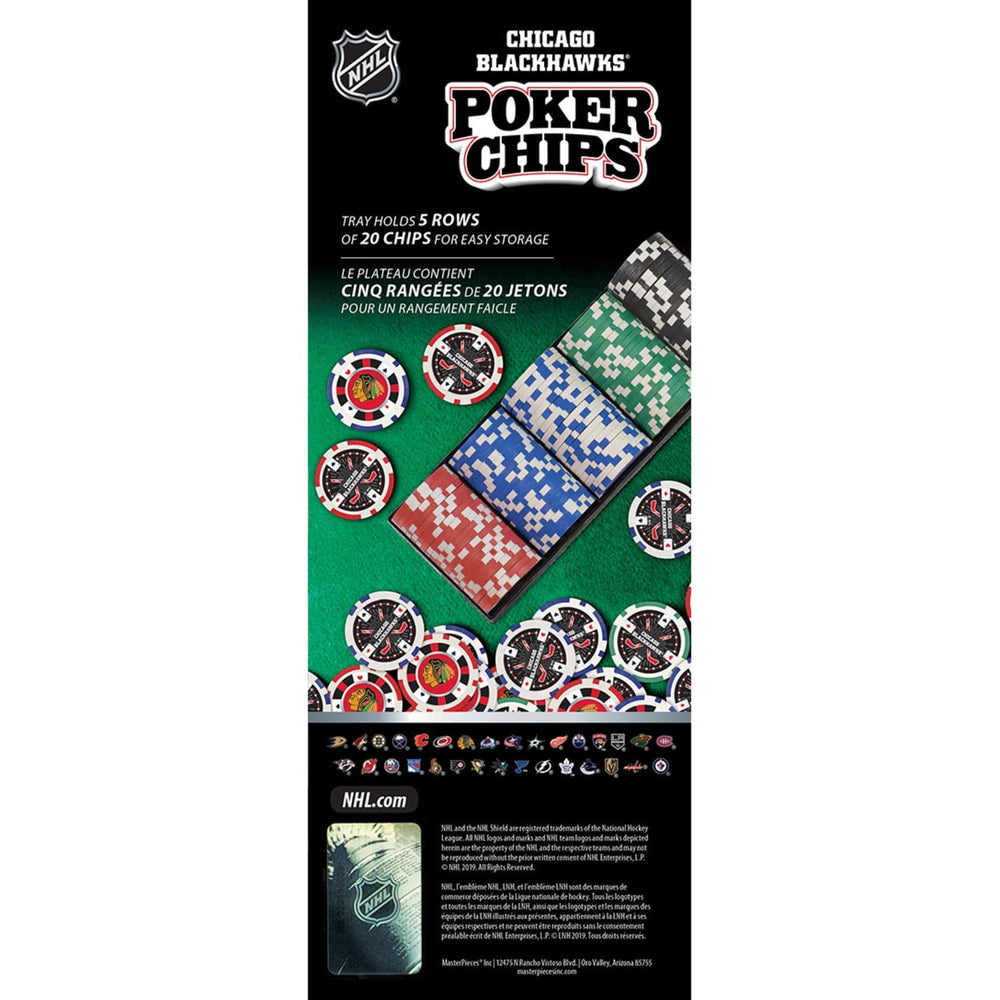 Chicago Blackhawks 100 Piece Poker Chips (ONLINE ORDER ONLY)