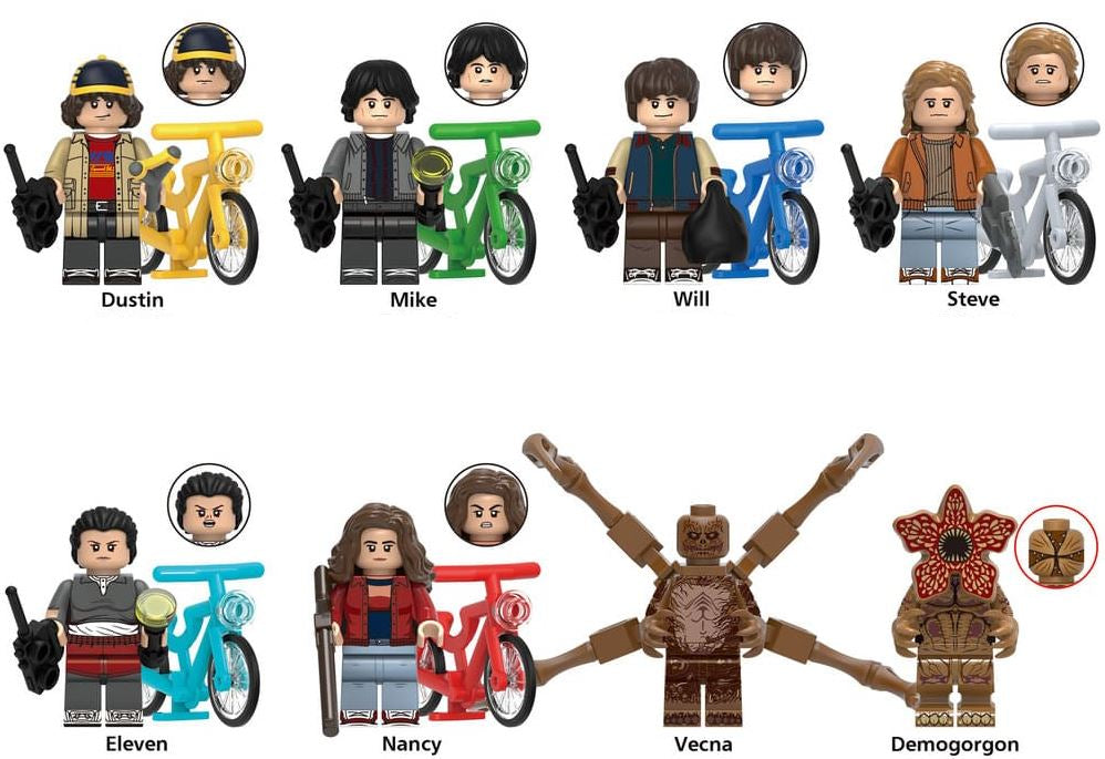 Stranger Things Minifigure Set of 8 (ONLINE ORDER ONLY)