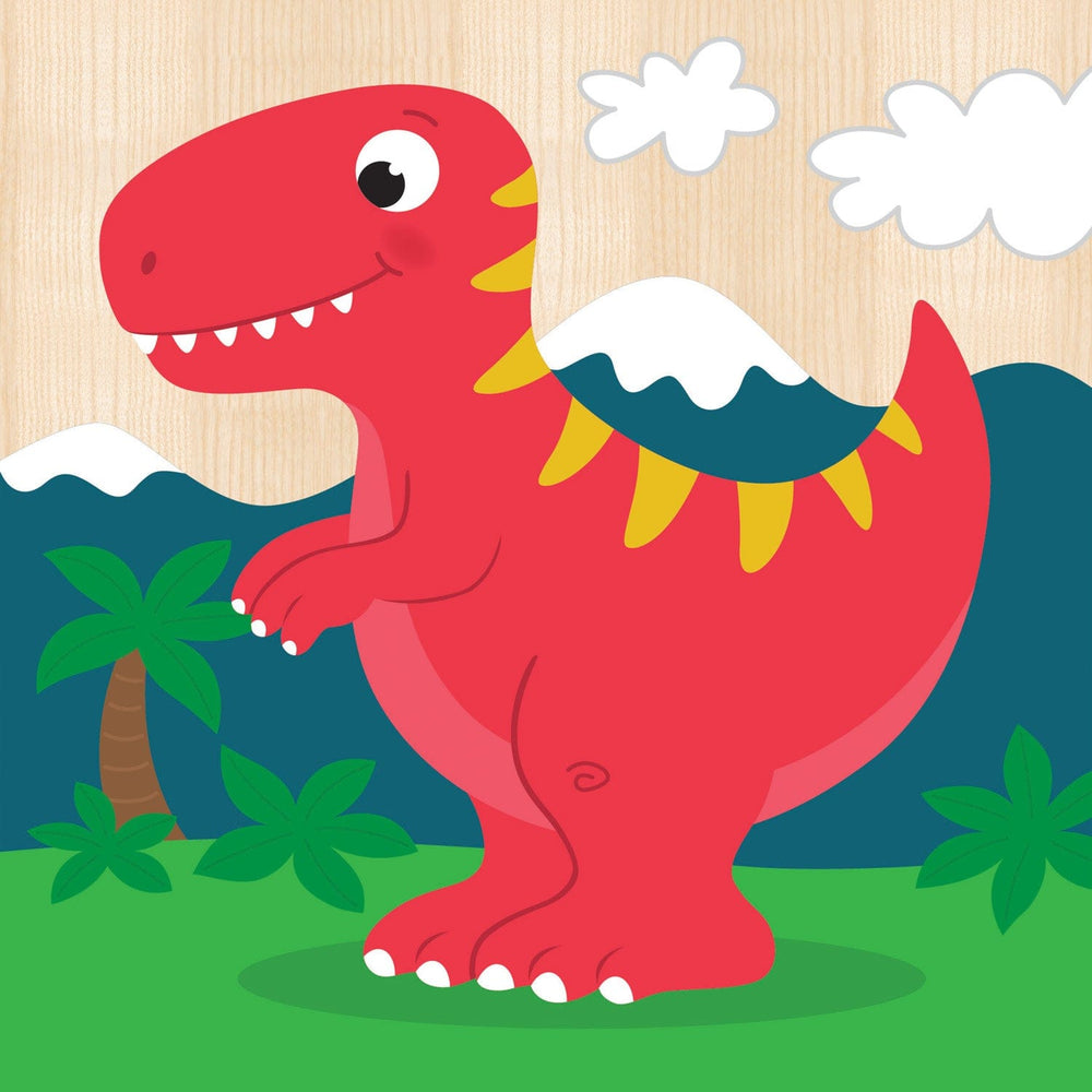 Dinosaurs Chunky Wood Puzzles - Kids 4-Pack