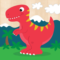 Dinosaurs Chunky Wood Puzzles - Kids 4-Pack
