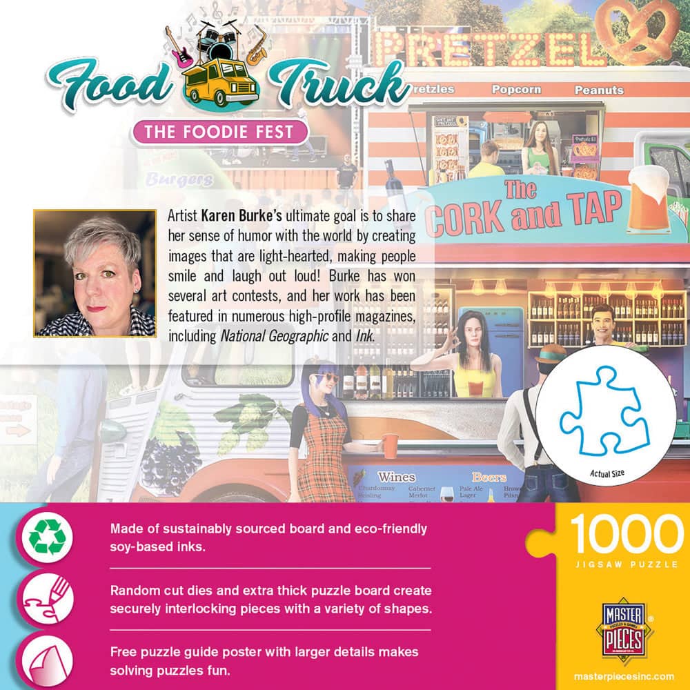 Food Truck Roundup - The Foodie Fest 1000 Piece Jigsaw Puzzle