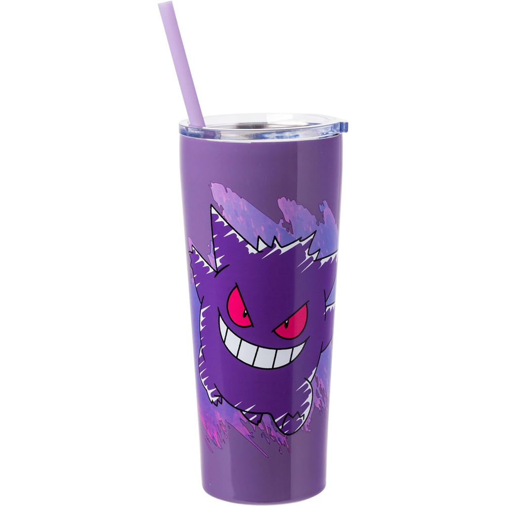 Pokemon Gengar 22 oz. Stainless Steel Travel Mug with Straw (ONLINE ORDER ONLY)