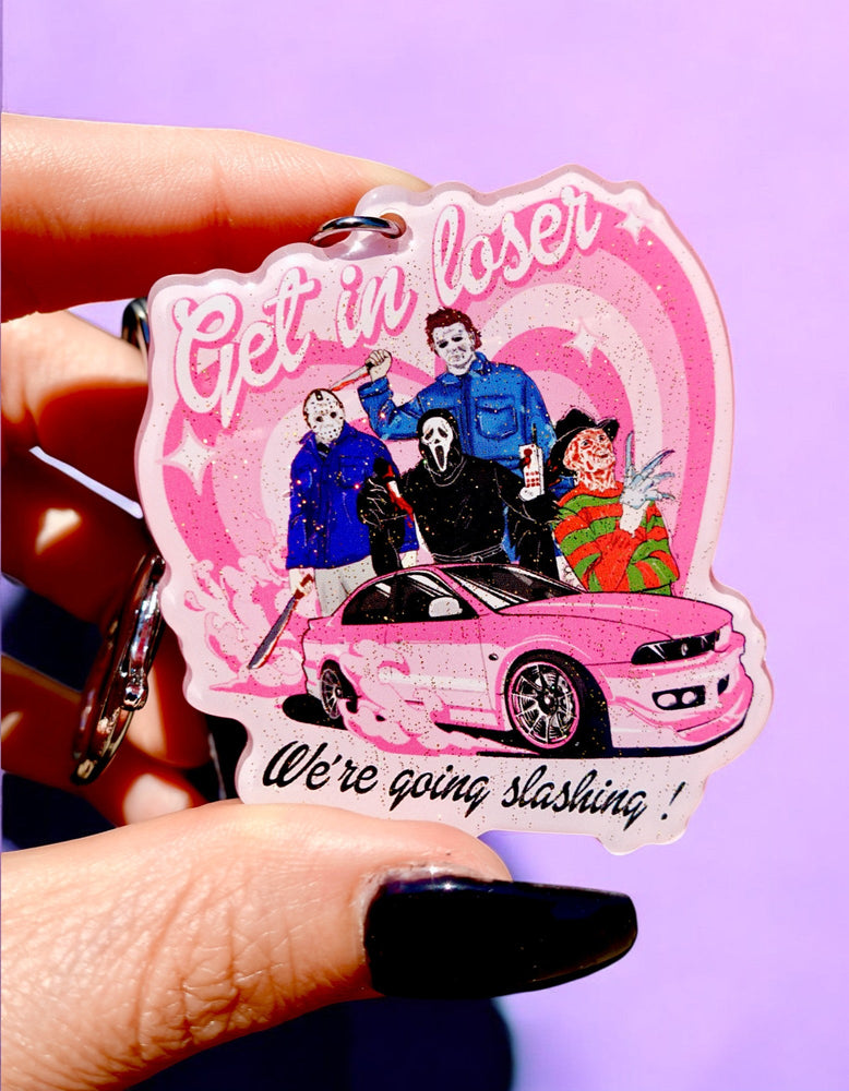Get In Loser We're Going Slashing Halloween Keychain (Online Order Only)