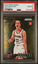 Graded 2024 Panini Prizm Caitlin Clark #1 Fractal Rookie RC Basketball Card PSA 10 Gem Mint (ONLINE ORDER ONLY)