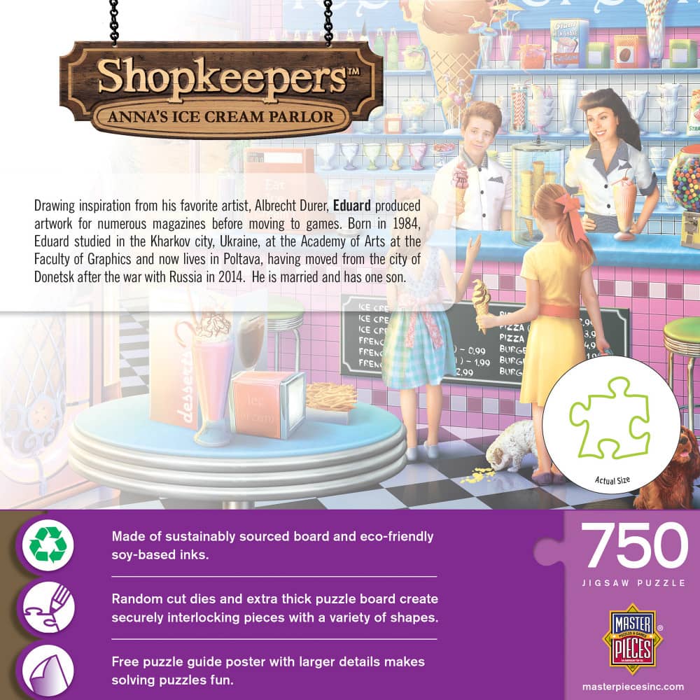 Shopkeepers - Anna's Ice Cream Parlor 750 Piece Jigsaw Puzzle