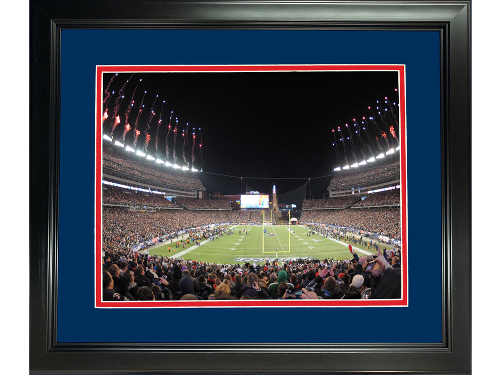 Framed Gillette Stadium New England Patriots 11"x14" Football Photo Professionally Matted