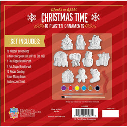 Holiday Ornaments - 10-Pack Plaster Paint Set