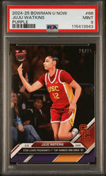 Graded 2024 Topps Bowman U Now JuJu Watkins #66 Purple /25 Rookie RC Basketball Card PSA 9 Mint (ONLINE ORDER ONLY)