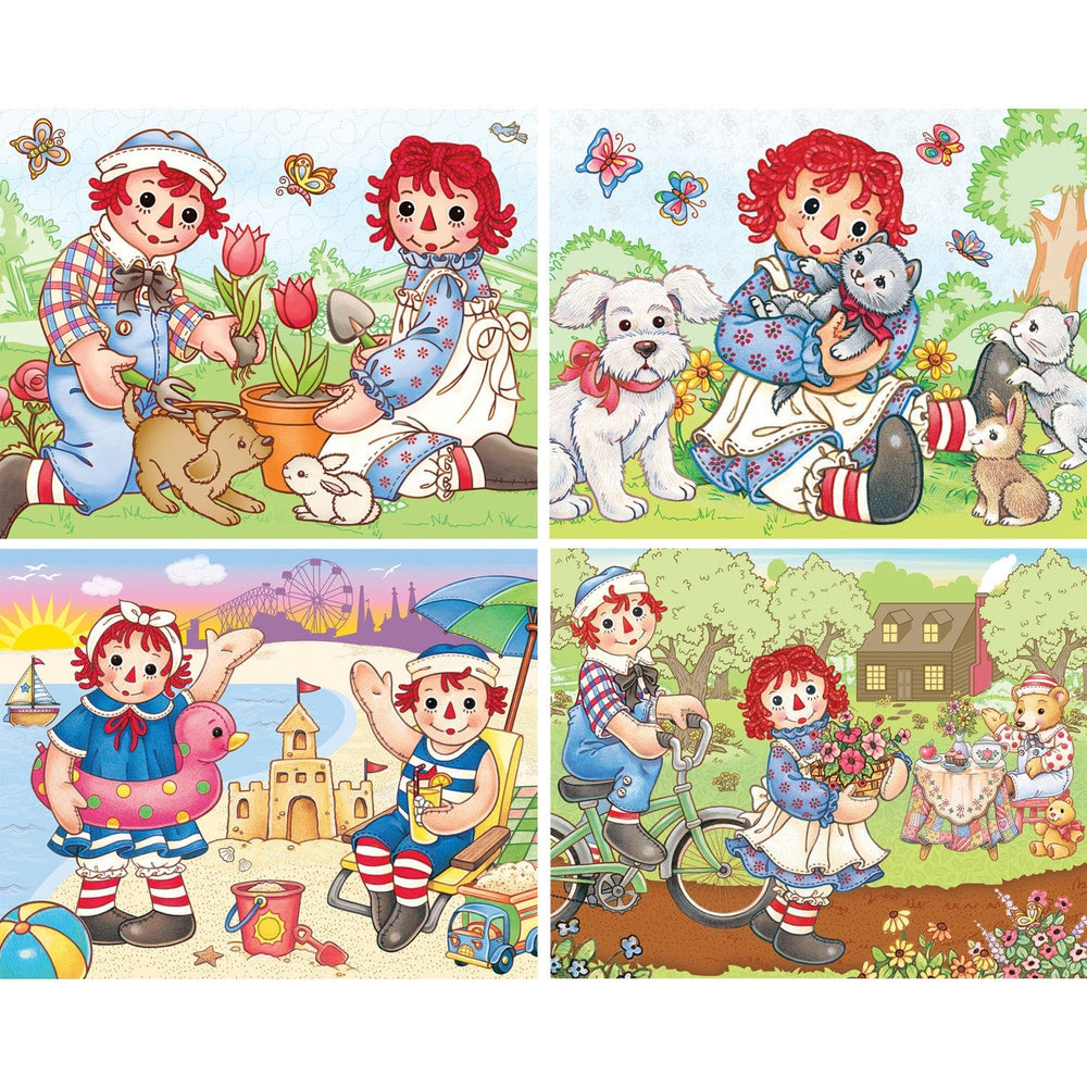 Raggedy Ann 100 Piece Jigsaw Puzzles 4-Pack (ONLINE ORDER ONLY)