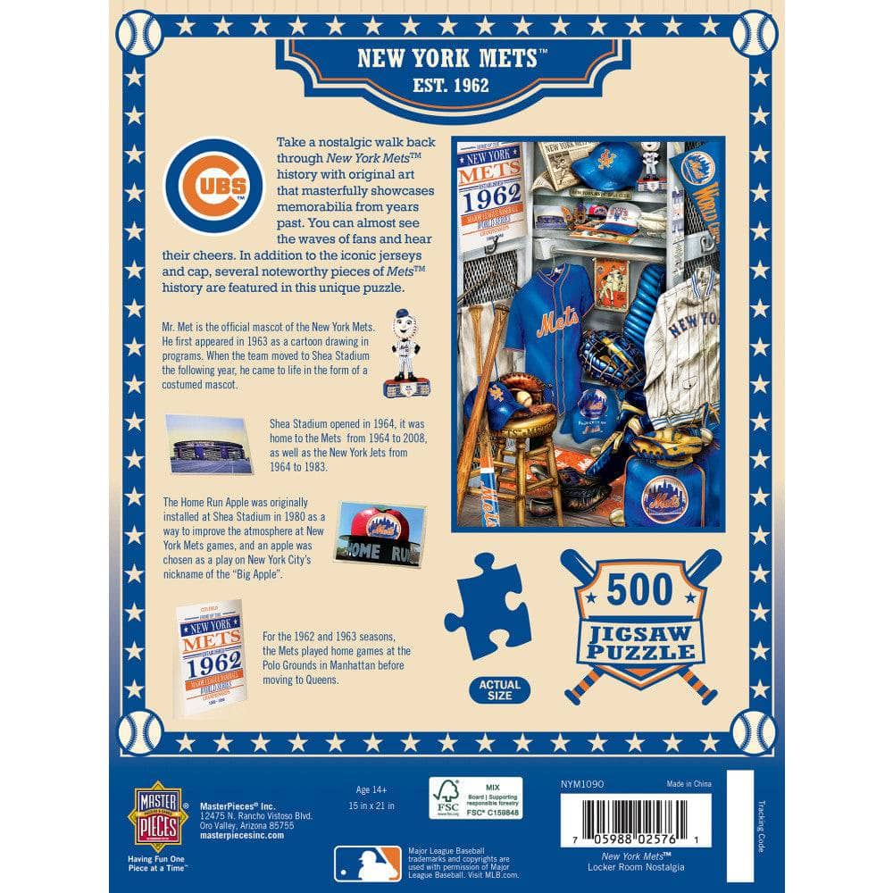New York Mets - Locker Room 500 Piece Jigsaw Puzzle
