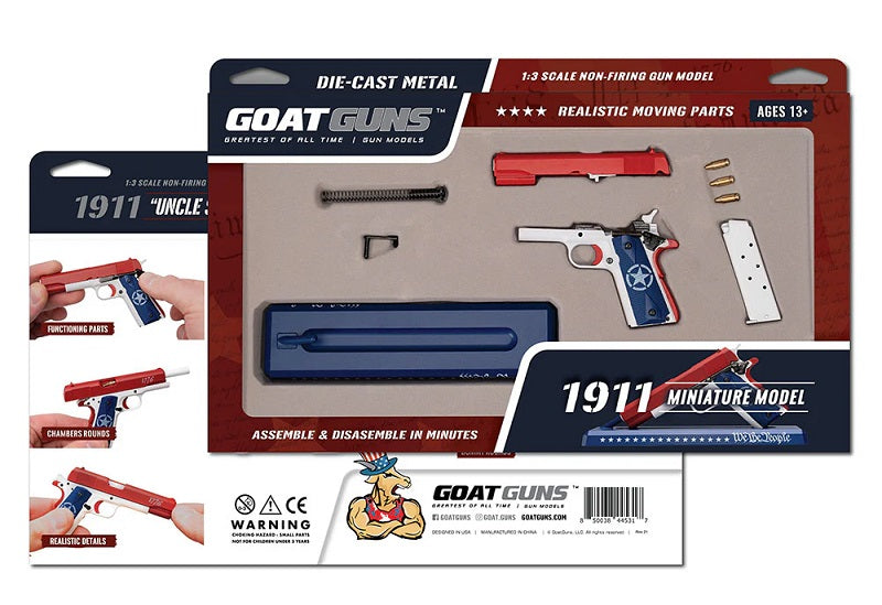GoatGuns 1/2.5 Scale Die Cast 1911 Hand Gun Model, USA 1911-USA (ONLINE ORDER ONLY)