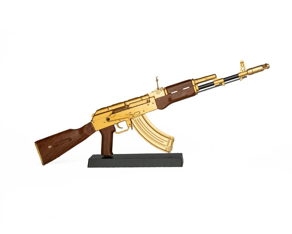 GoatGuns 1/3 Scale Die Cast 'Goldilocked' AK47 Rifle Model "” Pure Gold