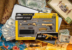 GoatGuns 1/3 Scale Die Cast 'Goldilocked' AK47 Rifle Model "” Pure Gold