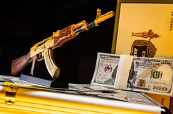 GoatGuns 1/3 Scale Die Cast 'Goldilocked' AK47 Rifle Model "” Pure Gold