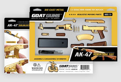 GoatGuns 1/3 Scale Die Cast 'Goldilocked' AK47 Rifle Model "” Pure Gold