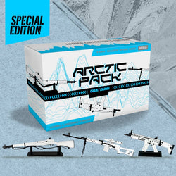 GoatGuns 1/3 Scale Diecast Arctic Kit – Special White Edition SVD, M1 Garand & FN SCAR Combo