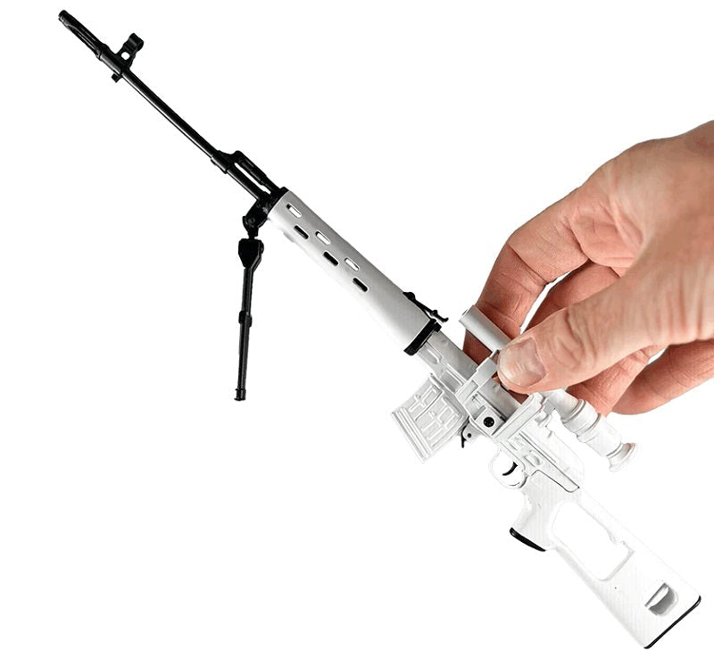 GoatGuns 1/3 Scale Diecast Arctic Kit – Special White Edition SVD, M1 Garand & FN SCAR Combo