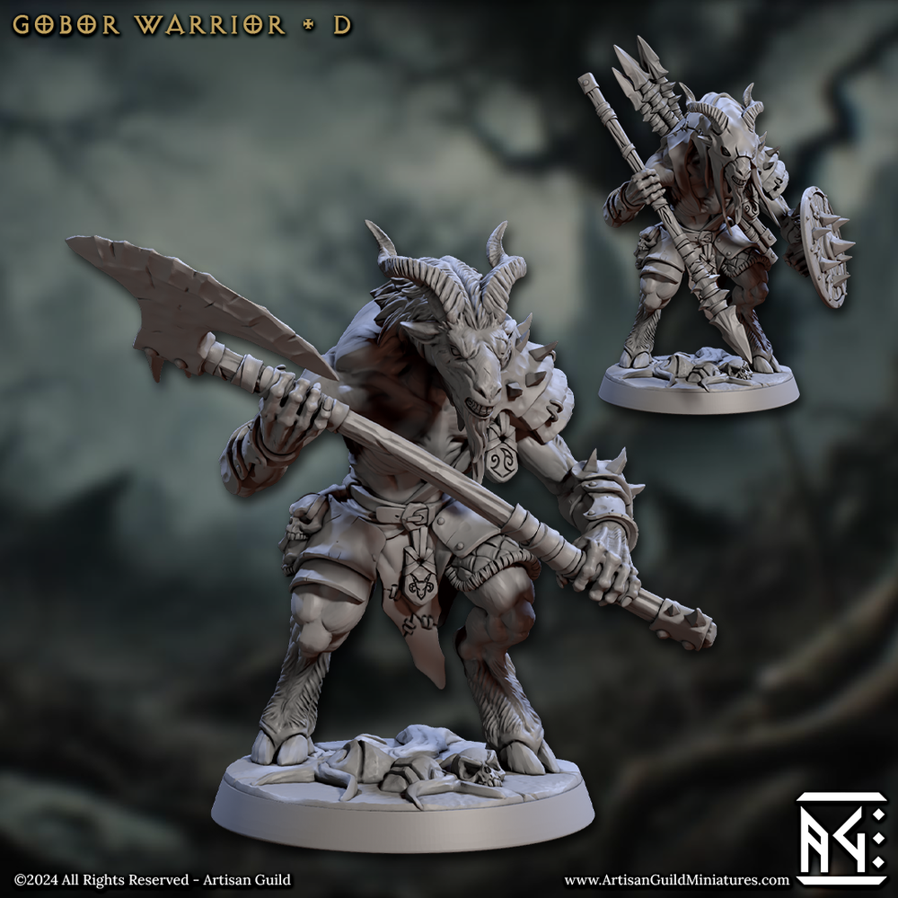 Gobor Warrior - Sculpt D (Male Capra Fighter) (Online Order Only)