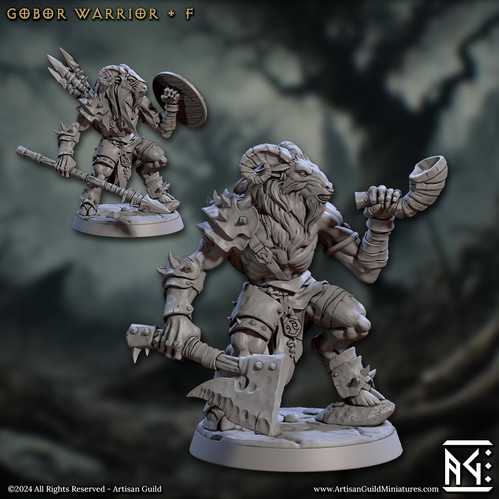 Gobor Warrior - Sculpt F (Male Capra Fighter) (Online Order Only)