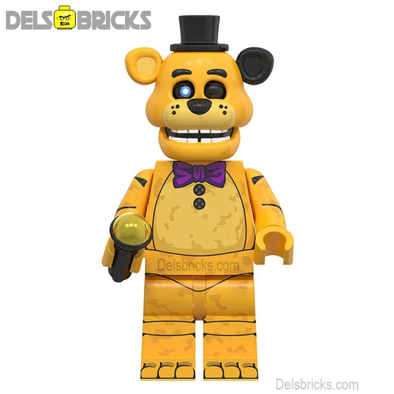 Golden Freddy Five Nights At Freddys Movie Lego Minifigures custom toys (ONLINE ORDER ONLY)