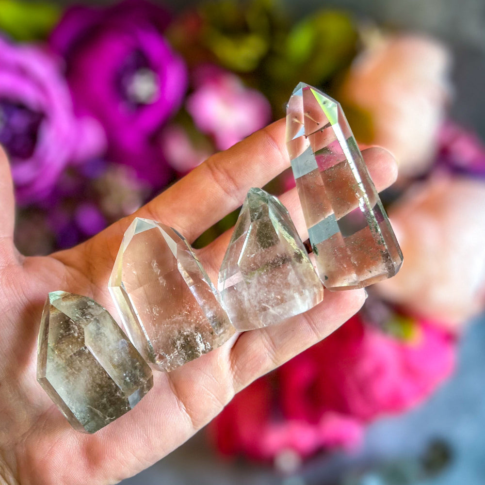 Chlorite Included Clear Quartz Towers (ONLINE ORDER ONLY)