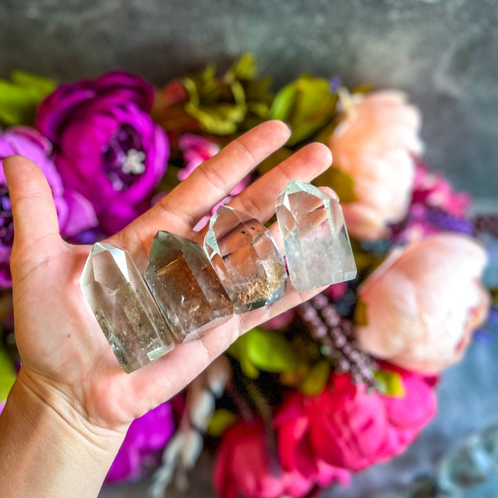 Chlorite Included Clear Quartz Towers (ONLINE ORDER ONLY)