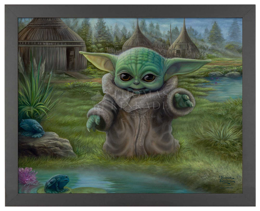Grogu - Star Wars The Mandalorian Thomas Kinkade Framed Art Print (ONLINE ORDER ONLY)
