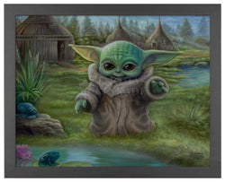Grogu - Star Wars The Mandalorian Thomas Kinkade Framed Art Print (ONLINE ORDER ONLY)
