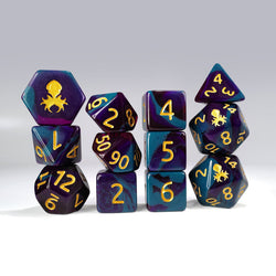 Kraken Dice 12pc Gummi Polyhedral Dice Set