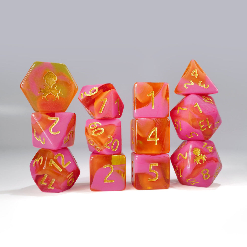 Kraken Dice 12pc Gummi Polyhedral Dice Set