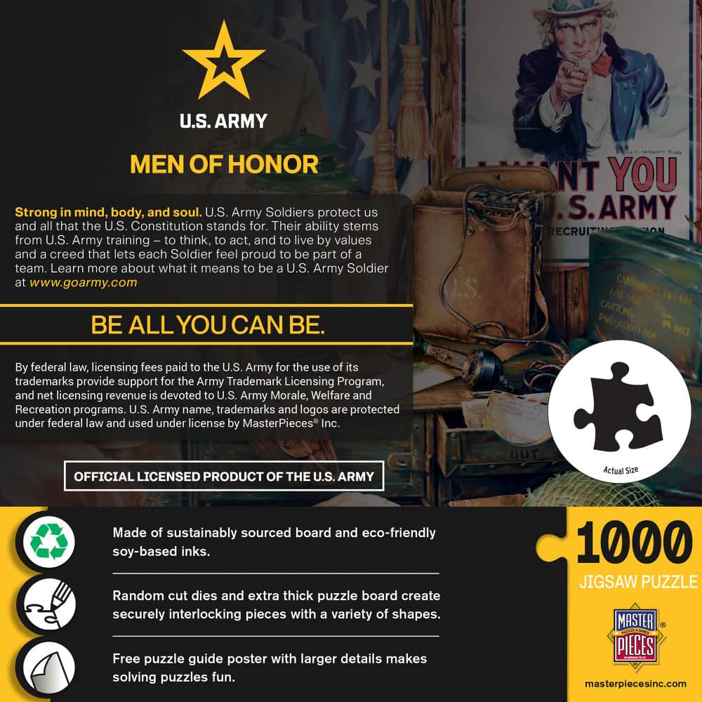 U.S. Army - Men of Honor 1000 Piece Jigsaw Puzzle