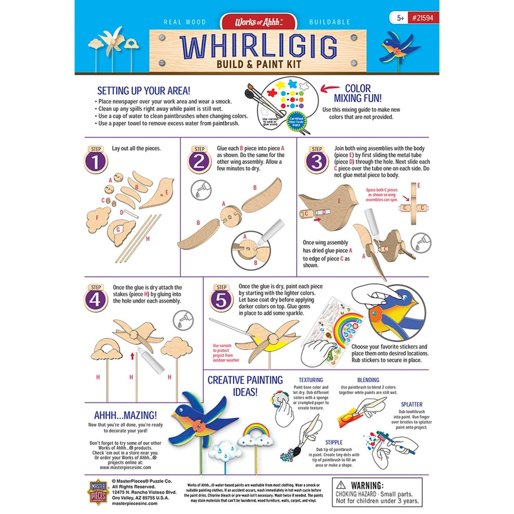 Whirligig Buildable Wood Craft & Paint Kit (ONLINE ORDER ONLY)