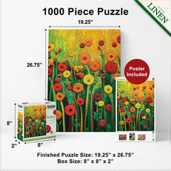 Quilted - The Joy of Flowers 1000 Piece Jigsaw Puzzle