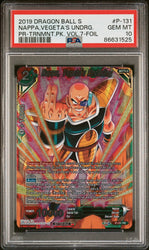 2019 DRAGON BALL SUPER NAPPA,VEGETA'S UNDRG. #P-131 - PSA 10 (Online Order Only)