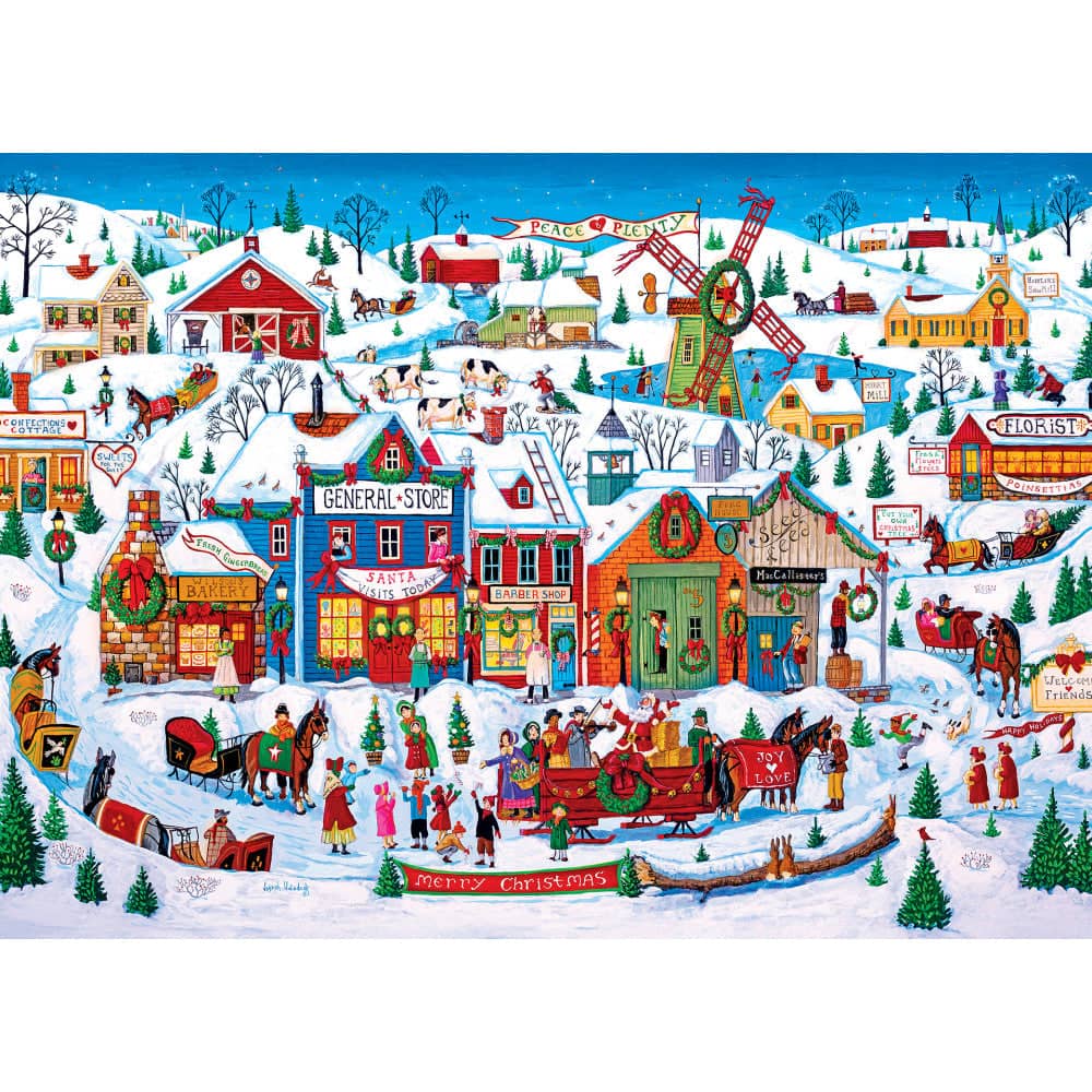 Season's Greetings - Holiday in Harmony Hills 1000 Piece Jigsaw Puzzle