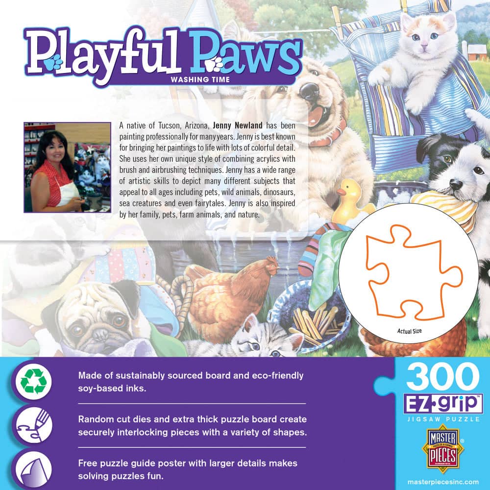 Playful Paws - Washing Time 300 Piece EZ Grip Jigsaw Puzzle