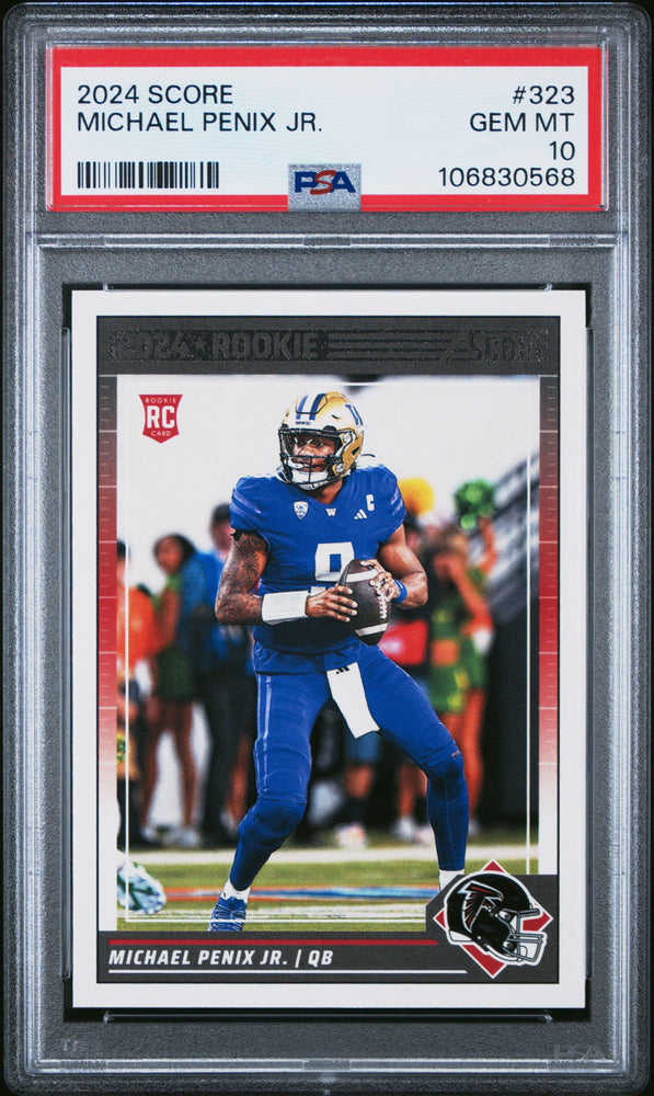Graded 2024 Panini Score Michael Penix Jr #323 Rookie RC Football Card PSA 10 Gem Mint (ONLINE ORDER ONLY)