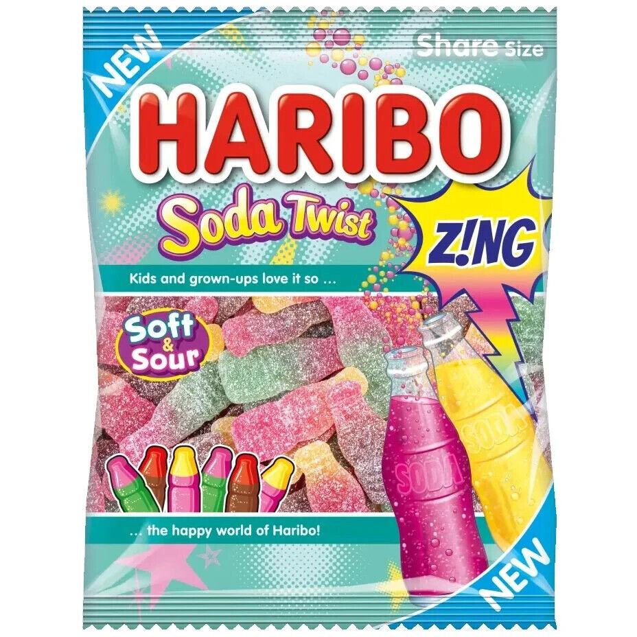 Haribo - Zing Soda Twist (176g) (UK) (ONLINE ORDER ONLY)