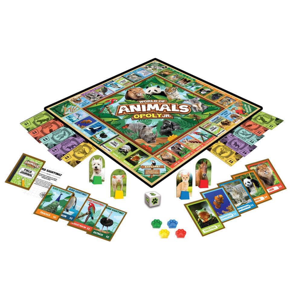 World of Animals Opoly Junior Board Game