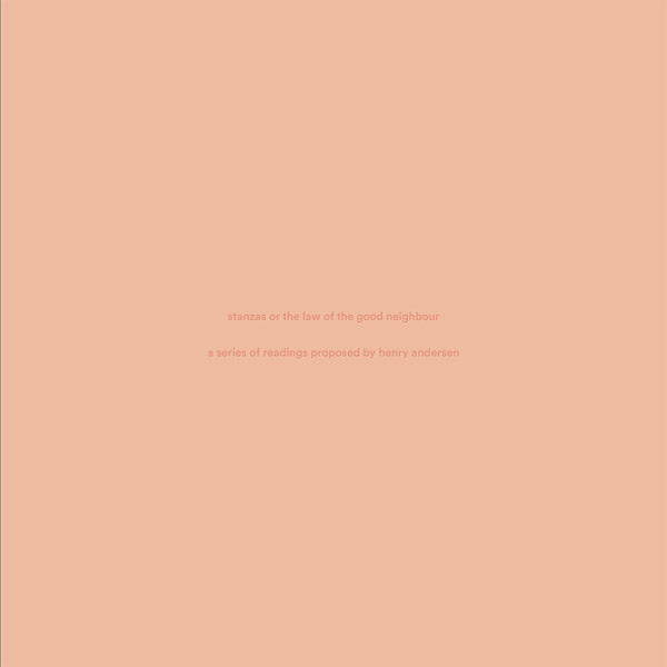 HENRY ANDERSEN - Stanzas Or The Law Of The Good Neighbour [Vinyl]