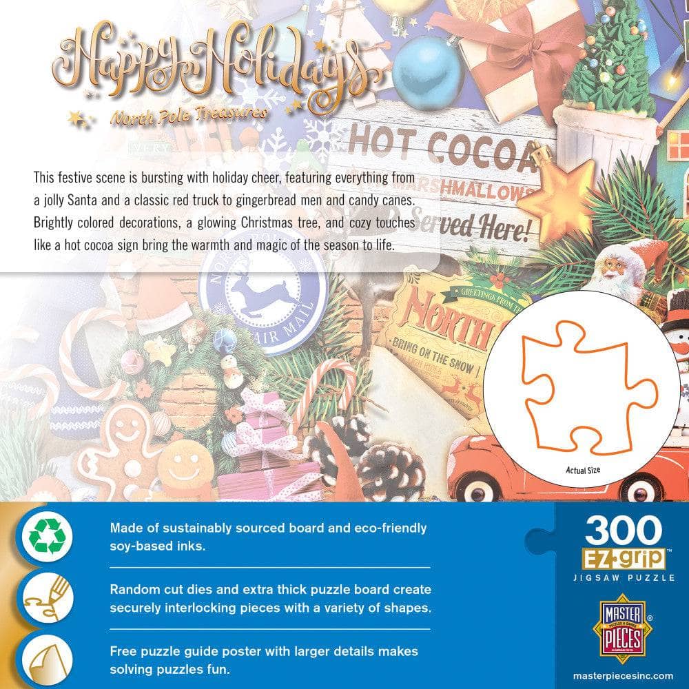 Happy Holidays - Greetings from the North Pole 300 Piece EZ Grip Jigsaw Puzzle