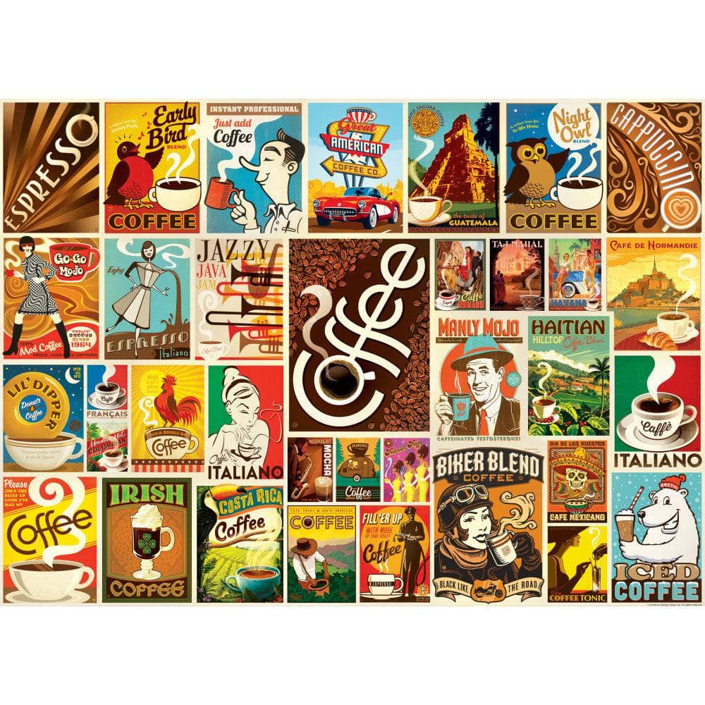 Vintage Posters - Coffee Lovers 1000 Piece Jigsaw Puzzle