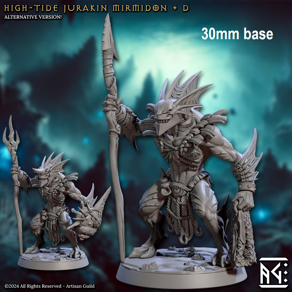 High-Tide Jurakin Mirmidon: Sculpt D (Male Merfolk Warrior) (Online Only)