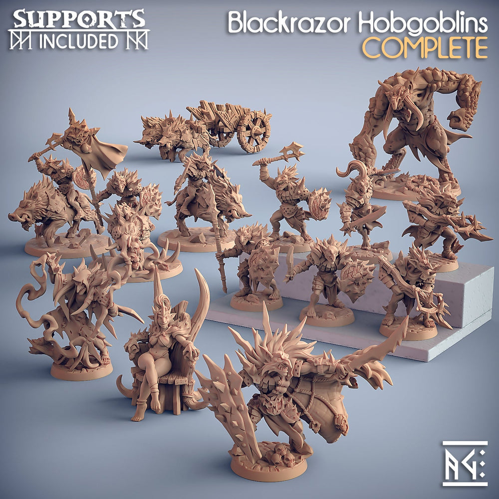 3D Printed Artisan Guild Uzgrot Razorcloak Blackrazor Hobgoblins 28mm 32mm (Online Only)