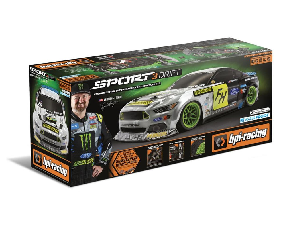 HPI Sport 3 Drift VGJR "Fun Haver" Ford Mustang 1/10 RTR 4WD Drift Car (V2) 2.4GHz Radio 7.2V Battery & Charger) (ONLINE ORDER ONLY)