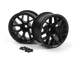 HPI Racing Sport 3 RTR 26mm Black Wheels 6mm Offset (Pair)