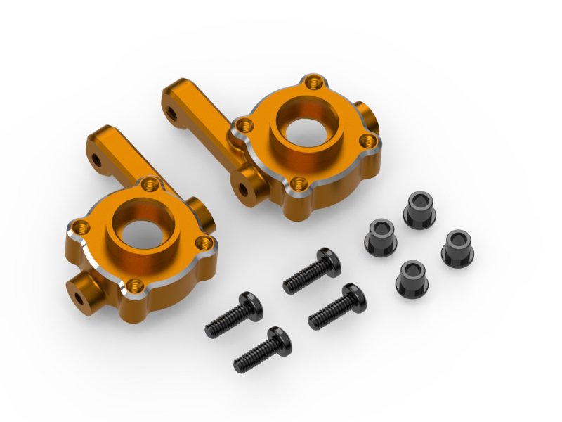 HPI Racing Aluminum Steering Spindle Set Orange for Venture18