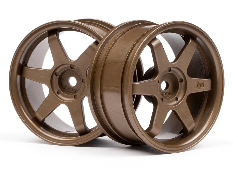 HPI Racing TE37 Wheels 26mm 3mm Offset Bronze (2pcs) for 1/10 Scale Touring Cars
