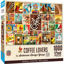 Vintage Posters - Coffee Lovers 1000 Piece Jigsaw Puzzle